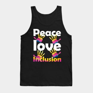 Peace Love Inclusion SPED Squad Special Ed Teacher, Kindness Peace Equality Love Tank Top